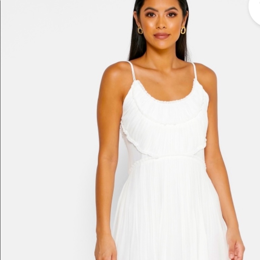 Reiss Thora pleated cami dress